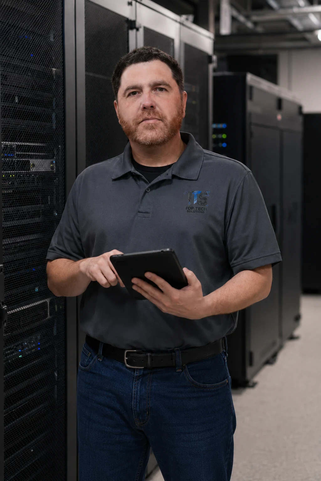 Top Tech Solutions USA conducting a data center critical power inspection